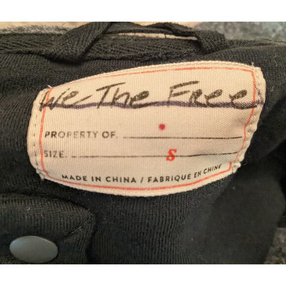 Free People We The Free Sadie Surplus Knit Jacket Gray/Black - Small - NWT - Picture 5 of 10